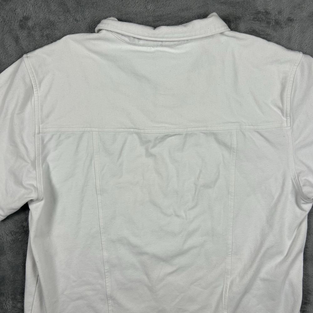 Western Rise Men's M White Short Sleeve Polo Golf Shirt Cotton Blend Stretch - Picture 8 of 14